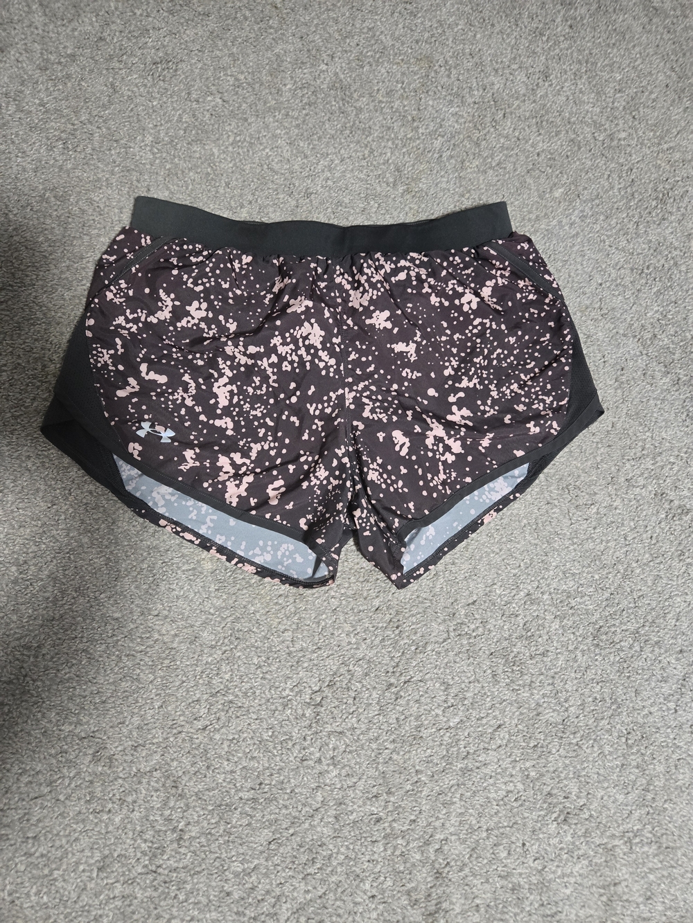 Under Armour Women’s Black & Pink Speckle Running Shorts